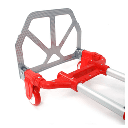 image-Portable Aluminium Cart Folding Dolly Push Truck Hand Collapsible Trolley Luggage Red