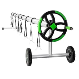 image-21ft Load-Bearing 60kg Aluminum Disc Version Aluminum Tube Five Sections (1.6m Without Groove) Swimming Pool Cover Reel Green