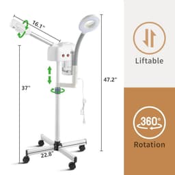 image-2 in 1 Facial Steamer with 3X Magnifying Lamp, Esthetician Steamer Professional Aromatherapy Humidifier Face Spa Mist Steam for Home Beauty Salon, Personal Skin Care Deep Cleaning