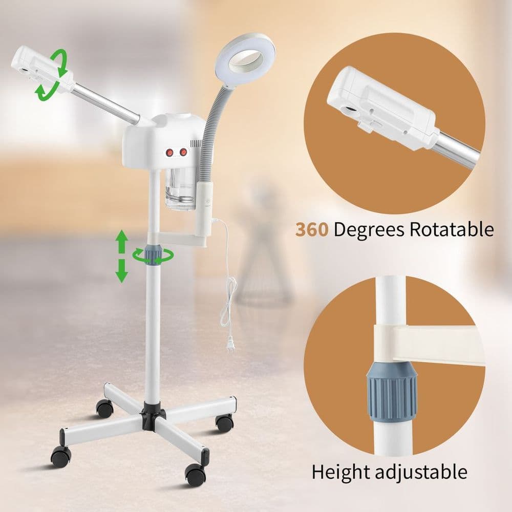 image-2 in 1 Facial Steamer with 3X Magnifying Lamp, Esthetician Steamer Professional Aromatherapy Humidifier Face Spa Mist Steam for Home Beauty Salon, Personal Skin Care Deep Cleaning