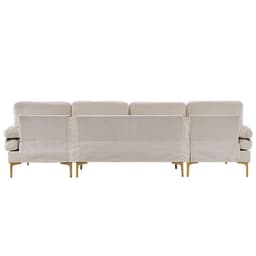 image-U-Shaped 4-Seat Indoor Modular Sofa Creamy-White