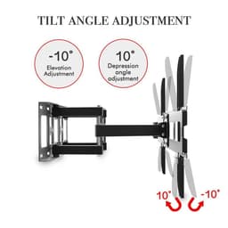 image-32-70 Inch Double Pendulum Large Base TV Stand Tmds-101 Bearing 50Kg/Vese600*400/Upper And Lower-10~ 10°