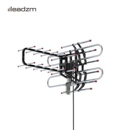 image-TA-851B 360°Rotation UV Dual Frequency 45-860MHz 22-38dB Open Antenna Silver