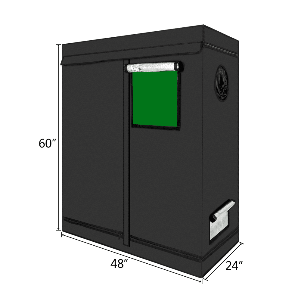 image-LY-120*60*150cm Home Use Dismountable Hydroponic Plant Growing Tent with Window Green & Black