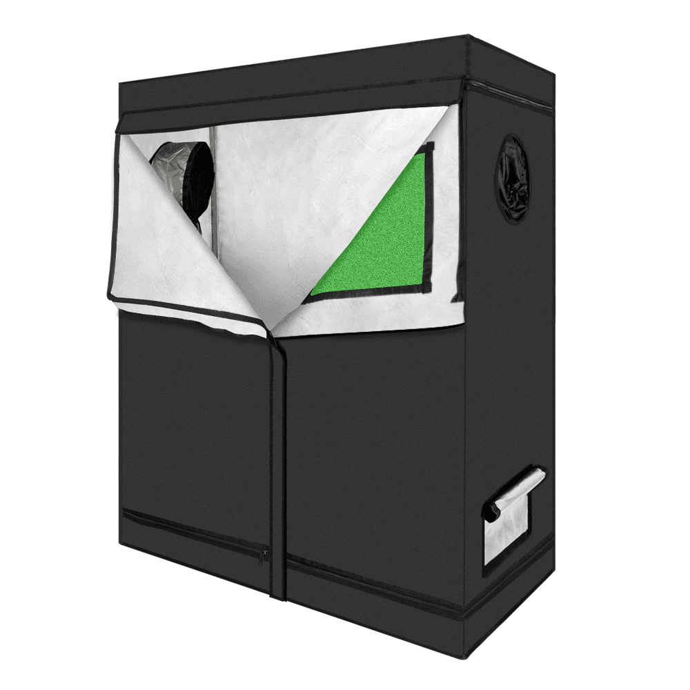 image-LY-120*60*150cm Home Use Dismountable Hydroponic Plant Growing Tent with Window Green & Black