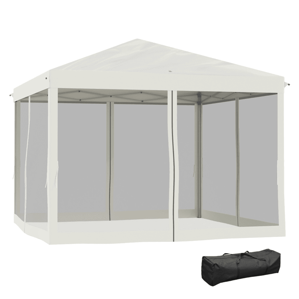 image-3X3M Pop Up Canopy Party Tent with Netting, Instant Gazebo Ez up Screen House Room with Carry Bag Height Adjustable-AS