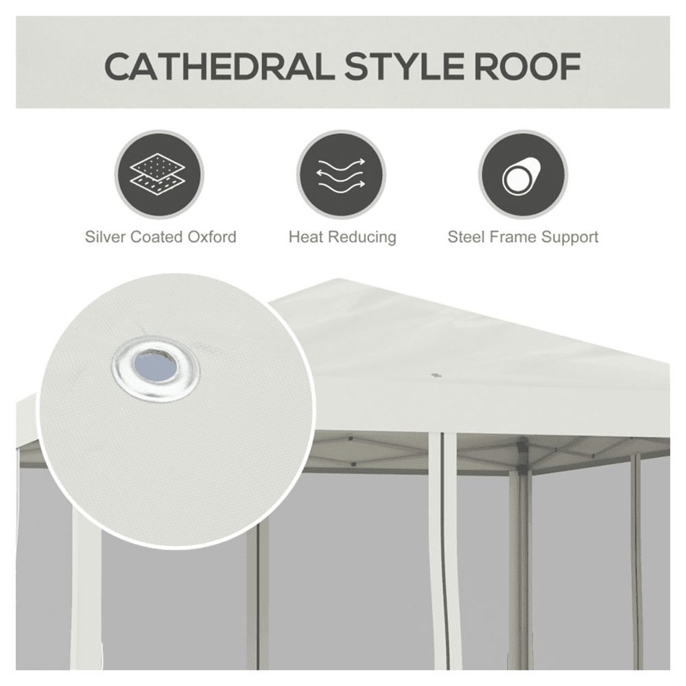 image-3X3M Pop Up Canopy Party Tent with Netting, Instant Gazebo Ez up Screen House Room with Carry Bag Height Adjustable-AS