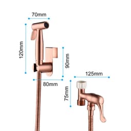 image-Bidet Sprayer for Toilet, Handheld Cloth Sprayer, Bathroom Sprayer Kit Spray Attachment with Hose, Stainless Steel Easy Install Great Water Pressure for Bathing Pets, Feminine Hygiene