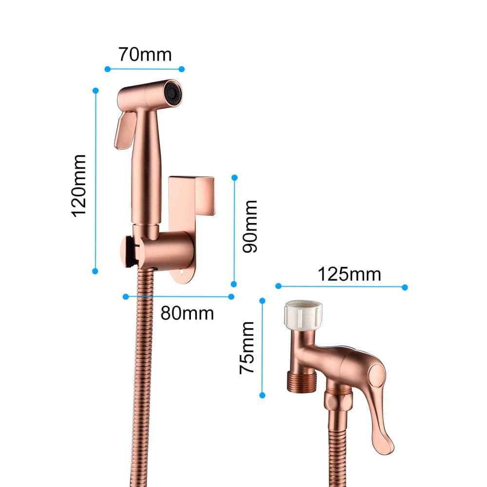 image-Bidet Sprayer for Toilet, Handheld Cloth Sprayer, Bathroom Sprayer Kit Spray Attachment with Hose, Stainless Steel Easy Install Great Water Pressure for Bathing Pets, Feminine Hygiene