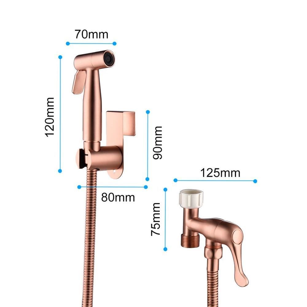 image-Bidet Sprayer for Toilet, Handheld Cloth Sprayer, Bathroom Sprayer Kit Spray Attachment with Hose, Stainless Steel Easy Install Great Water Pressure for Bathing Pets, Feminine Hygiene
