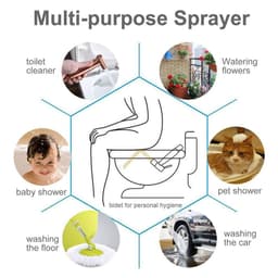 image-Bidet Sprayer for Toilet, Handheld Cloth Sprayer, Bathroom Sprayer Kit Spray Attachment with Hose, Stainless Steel Easy Install Great Water Pressure for Bathing Pets, Feminine Hygiene