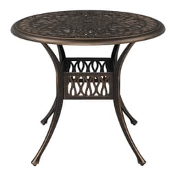 image-90*90*75cm Round Top Courtyard Cast Aluminum Table Bronze