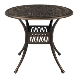 image-90*90*75cm Round Top Courtyard Cast Aluminum Table Bronze