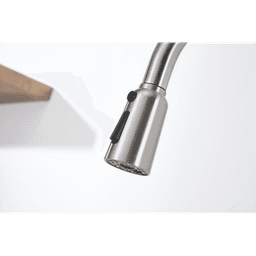 image-Kitchen Sink Faucet with Pull Out Sprayer Brushed Nickle,Stainless Steel High Arc Kitchen Sink Faucet, 3 Way Setting Single Handle Kitchen Faucets with Deck Plate