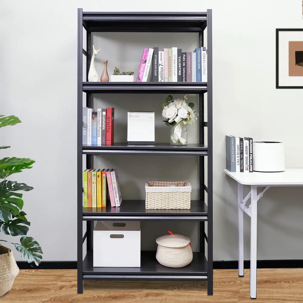 image-H72 * W35.4 * D15.7 Storage Shelves 5 Tier Heavy Duty Metal Shelving Unit Adjustable Shelving Units and Storage Rack Kitchen Garage Shelf