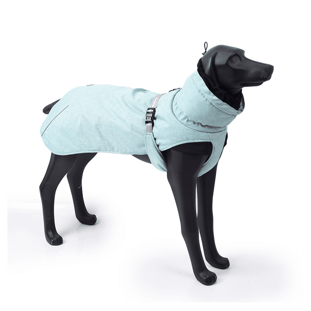 image-New Style Dog Winter Jacket with Waterproof Warm Polyester Filling Fabric--(Blue,size L)