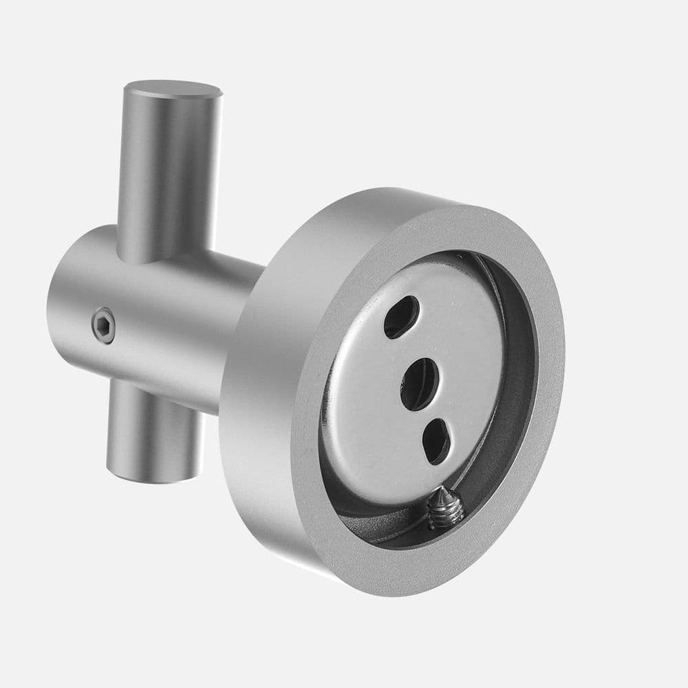 image-Round Base Wall Hanging Hook - Gun Grey Hook, 2 Pack, for Entry Shoe Cabinet, Wardrobe Bathroom Bedroom Furniture Hardware