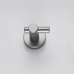 image-Round Base Wall Hanging Hook - Gun Grey Hook, 2 Pack, for Entry Shoe Cabinet, Wardrobe Bathroom Bedroom Furniture Hardware