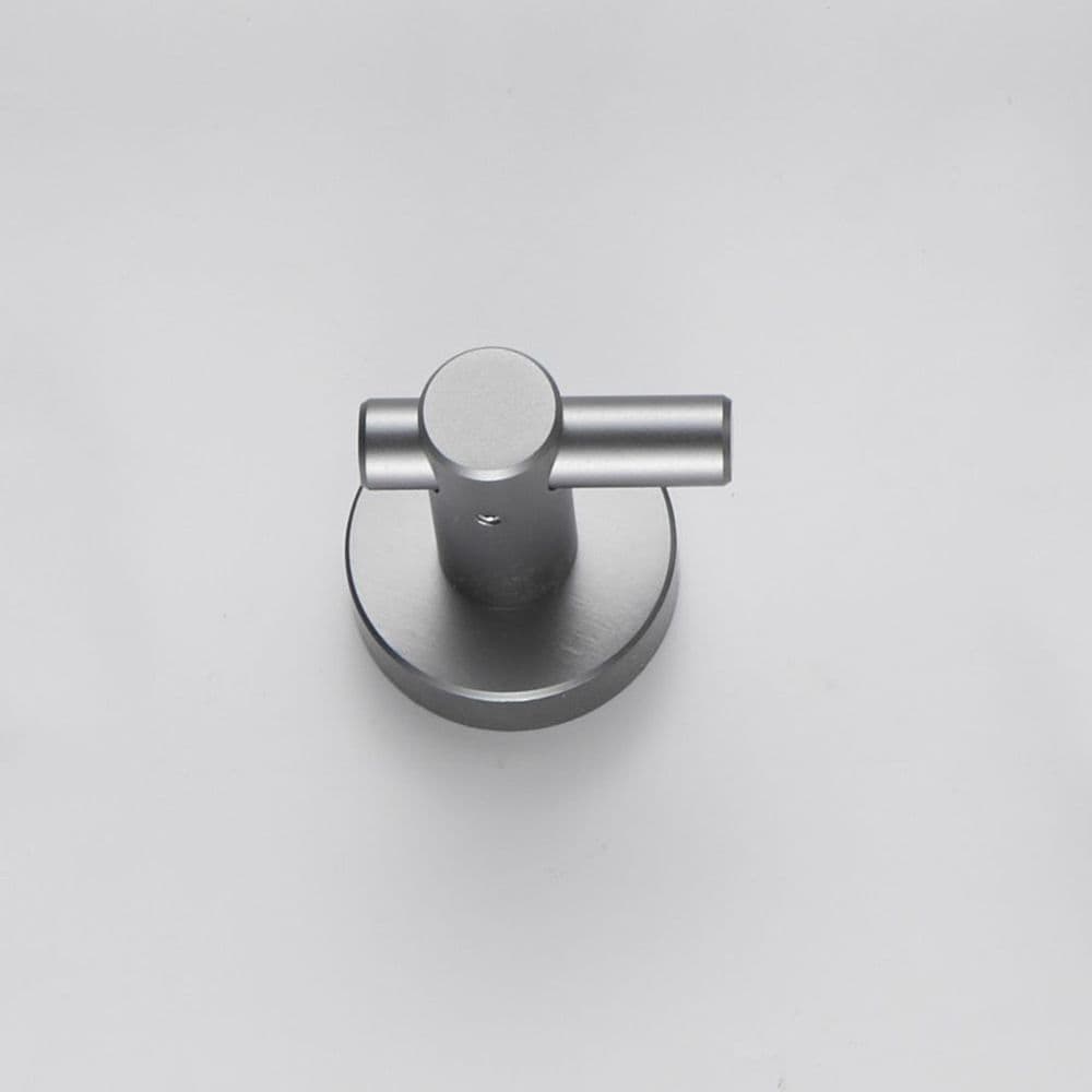 image-Round Base Wall Hanging Hook - Gun Grey Hook, 2 Pack, for Entry Shoe Cabinet, Wardrobe Bathroom Bedroom Furniture Hardware