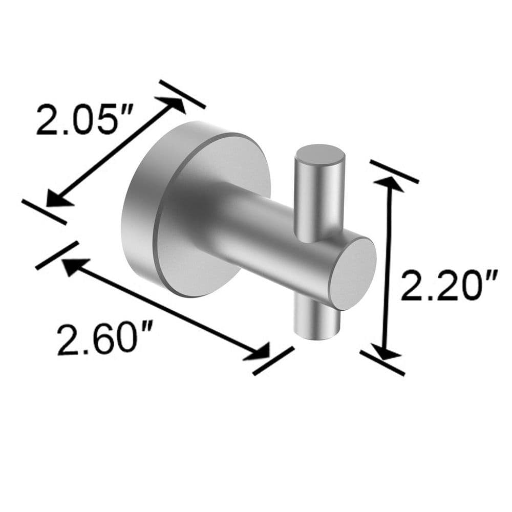 image-Round Base Wall Hanging Hook - Gun Grey Hook, 2 Pack, for Entry Shoe Cabinet, Wardrobe Bathroom Bedroom Furniture Hardware