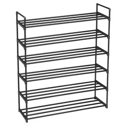 image-6 Tiers Shoe Rack Shoe Tower Shelf Storage Organizer For Bedroom, Entryway, Hallway, and Closet Black Color