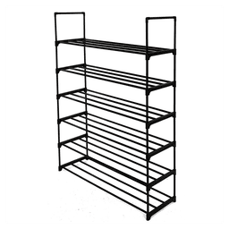 image-6 Tiers Shoe Rack Shoe Tower Shelf Storage Organizer For Bedroom, Entryway, Hallway, and Closet Black Color