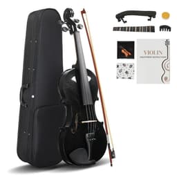 image-【Do Not Sell on AmazonFull Size 4/4 Violin Set for Adults Beginners Students with Hard Case,Violin Bow,Shoulder Rest,Rosin,Extra Strings and Sordine