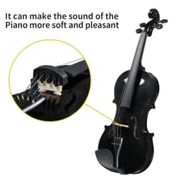 image-【Do Not Sell on AmazonFull Size 4/4 Violin Set for Adults Beginners Students with Hard Case,Violin Bow,Shoulder Rest,Rosin,Extra Strings and Sordine