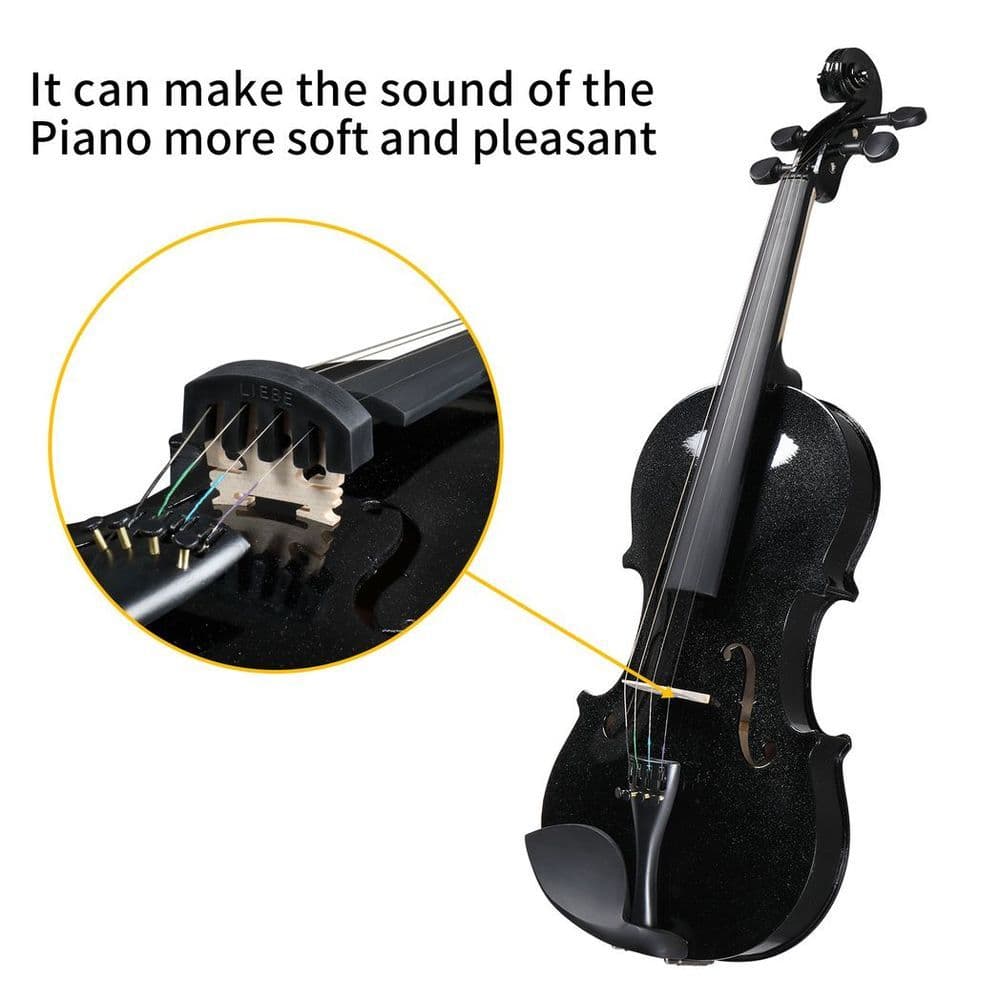 image-【Do Not Sell on AmazonFull Size 4/4 Violin Set for Adults Beginners Students with Hard Case,Violin Bow,Shoulder Rest,Rosin,Extra Strings and Sordine