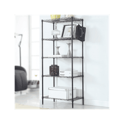 image-Changeable Assembly Floor Standing Carbon Steel Storage Rack Black