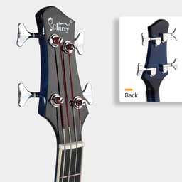 image-Glarry GMB101 4 string Electric Acoustic Bass Guitar w/ 4-Band Equalizer EQ-7545R Blue