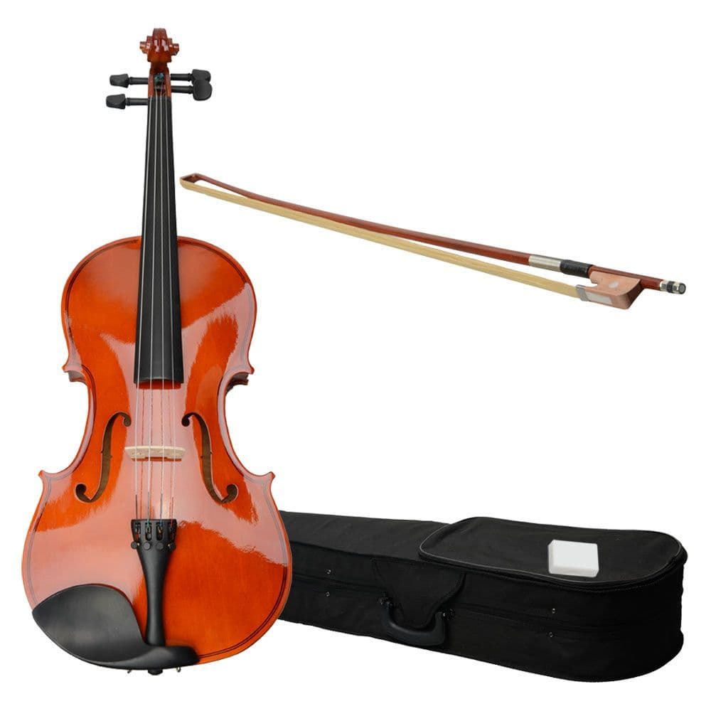 image-15" Acoustic Viola Case Bow Rosin Nature Color