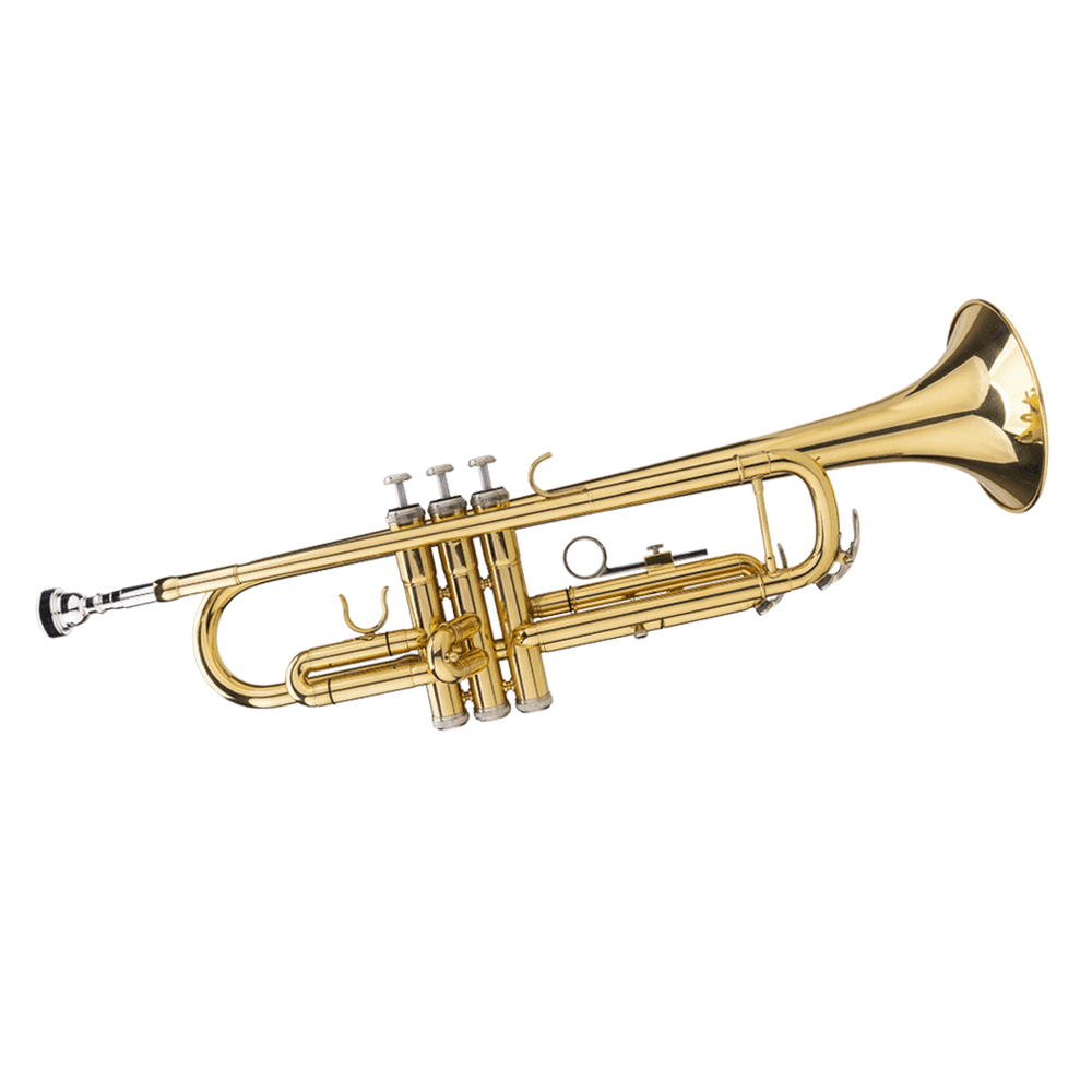 image-Drop B Tone Adjustable Trumpet Gloves Set Plaint Golden