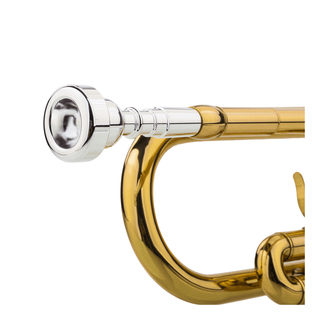 image-Drop B Tone Adjustable Trumpet Gloves Set Plaint Golden