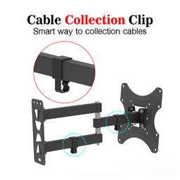 image-LEADZM 26-50" Adjustable Wall Mount Bracket Rotatable TV Stand TMX200 with Spirit Level
