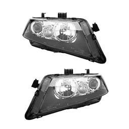 image-Set of (2) Headlights Halogen Factory Black Clear for 2004-2008 Acura TSX