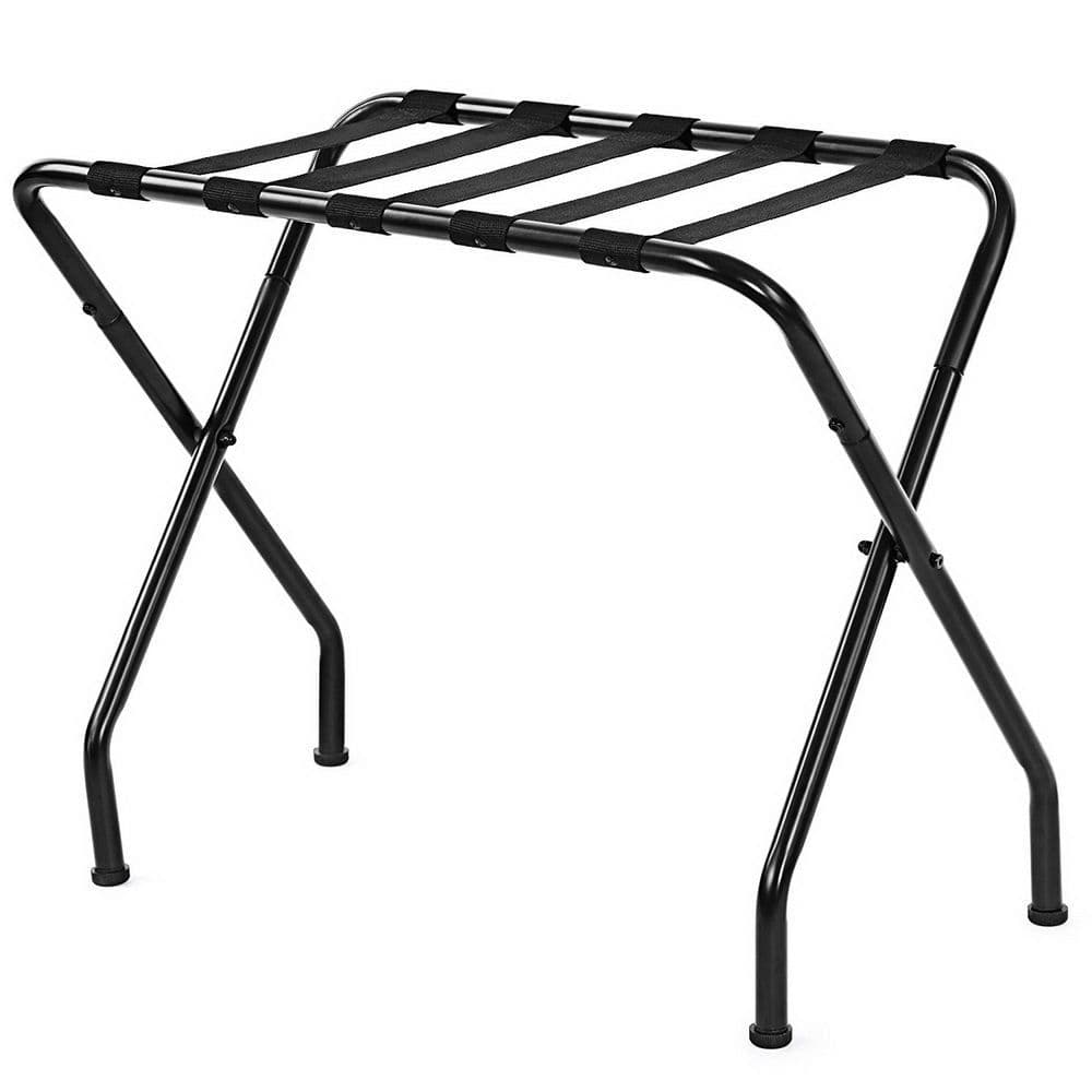 image-680*400*560MM Portable Metal Luggage Rack Black