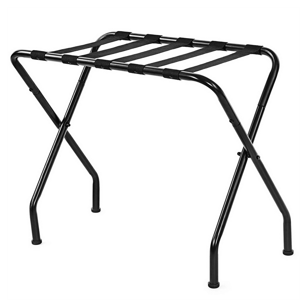 image-680*400*560MM Portable Metal Luggage Rack Black