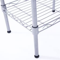 image-XM-207S Rectangle Carbon Steel Metal Assembly 4-Shelf Storage Rack Silver Gray