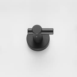 image-Round Base Wall Hanging Hook with Screws- Matte Black Hook, 2 Pack, for Entry Shoe Cabinet, Wardrobe Bathroom Bedroom Furniture Hardware