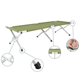 image-RHB-03A Portable Folding Camping Cot with Carrying Bag Army Green