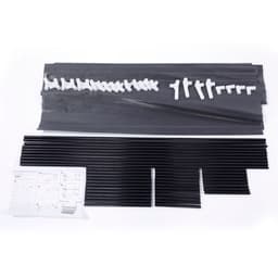 image-Simple Assembly 5 Tiers Non-woven Fabric Shoe Rack with Handle Black