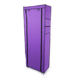 image-Fashionable Room-saving 9 Lattices Non-woven Fabric Shoe Rack Purple