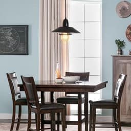 image-Farmhouse Vintage Pendant Light Black Fixture Pendant Lights with Spring Frame Adjustable Metal Hanging Lamp for Kitchen Island Dining Room Bedroom Living Room Barn Entryway,E26