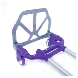 image-Portable Aluminium Cart Folding Dolly Push Truck Hand Collapsible Trolley Luggage Purple