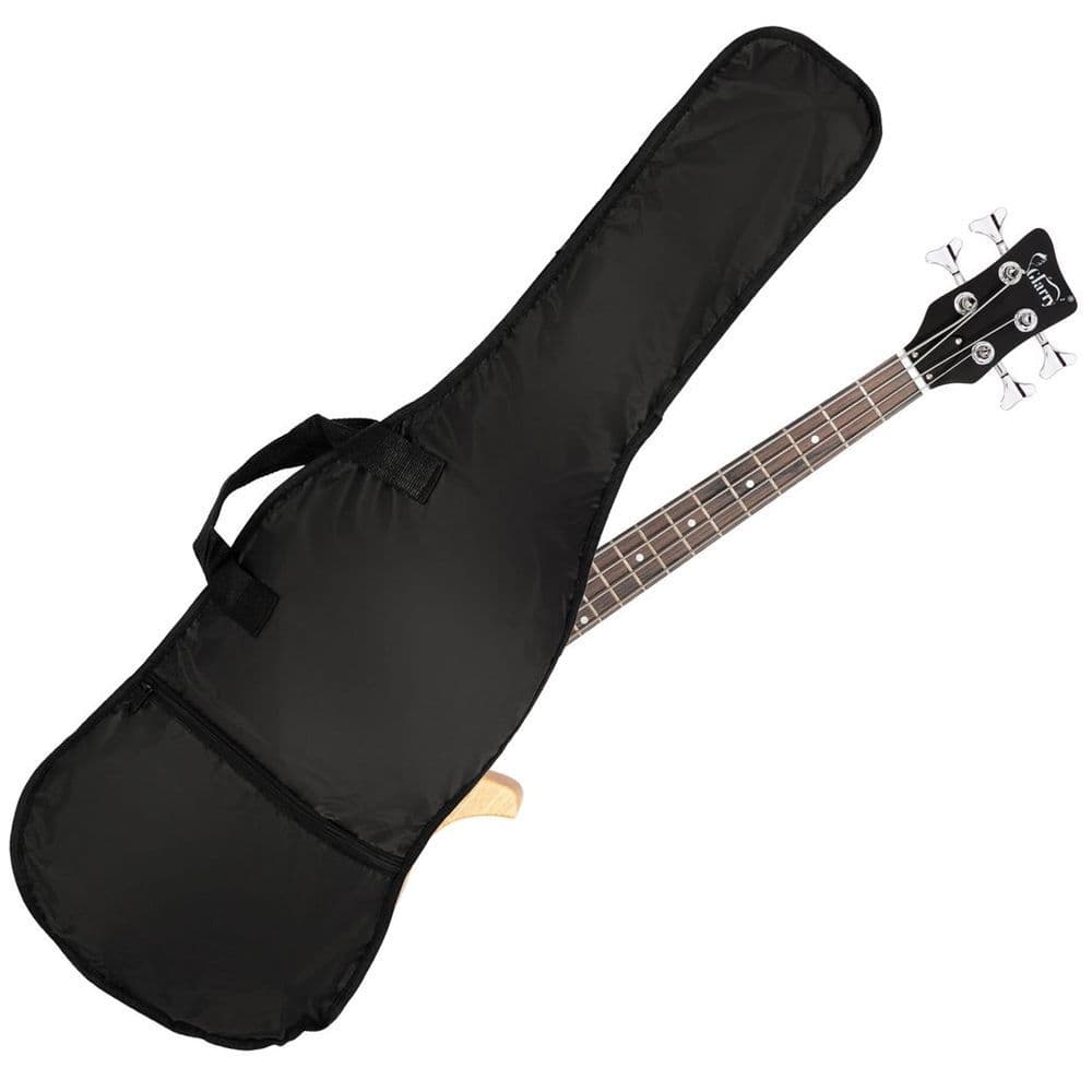 image-【Do Not Sell on AmazonGlarry GW101 36in Small Scale Electric Bass Guitar Suit With Mahogany Body SS Pickups, Guitar Bag, Strap, Cable Burlywood