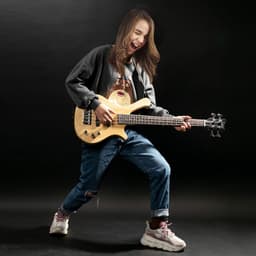 image-【Do Not Sell on AmazonGlarry GW101 36in Small Scale Electric Bass Guitar Suit With Mahogany Body SS Pickups, Guitar Bag, Strap, Cable Burlywood
