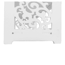 image-Wood-plastic Board Four Tiers Carved Shoe Rack White B