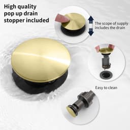 image-2-Handle 8 inch Widespread Bathroom Sink Faucet Brushed Gold