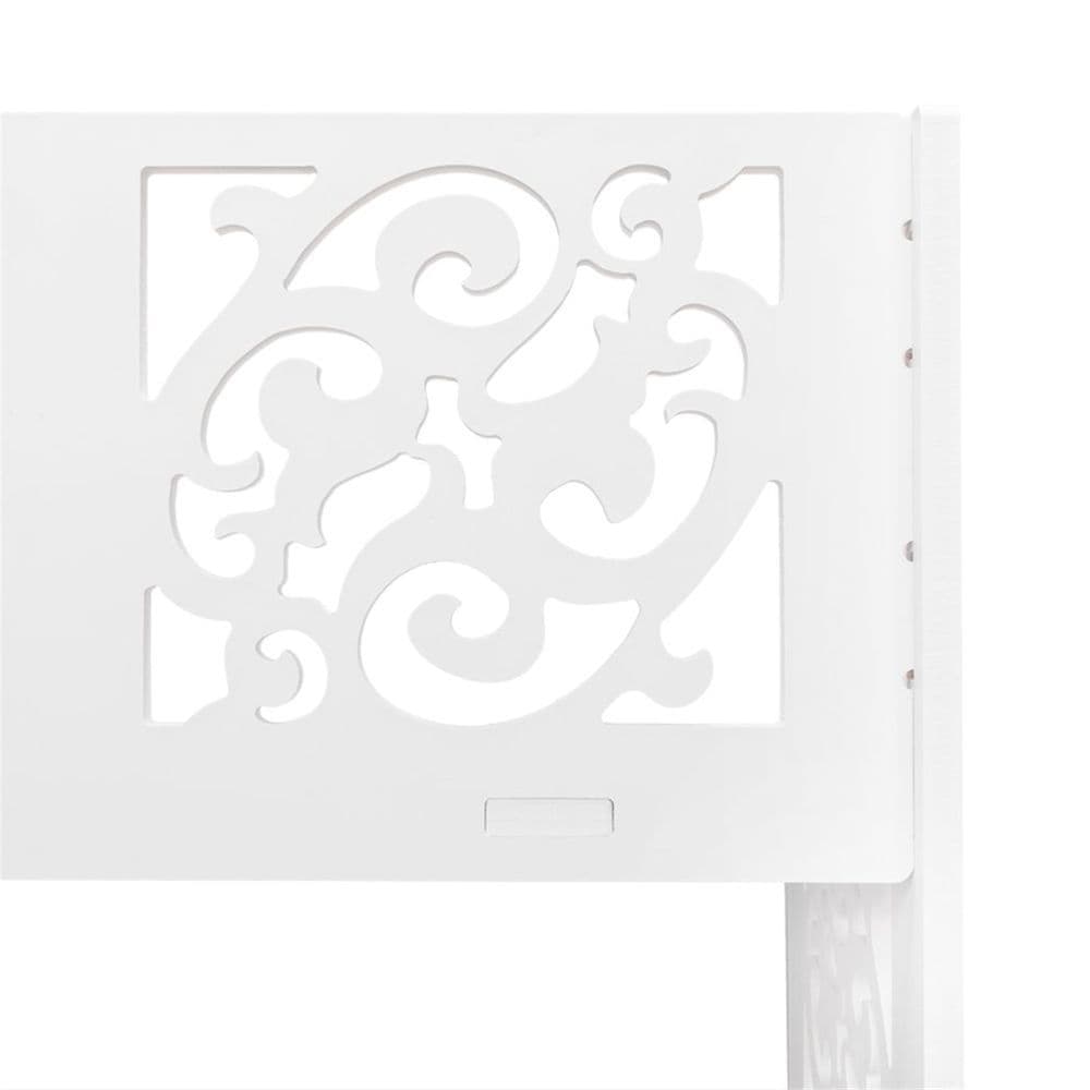 image-Wood-plastic Board Four Tiers Carved Shoe Rack White A
